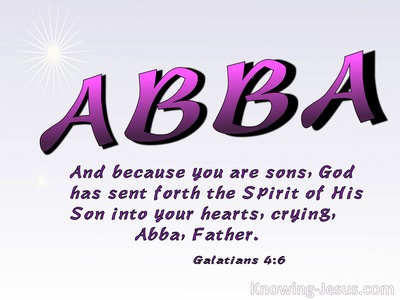 Galatians 4:6 Abba Father (pink)